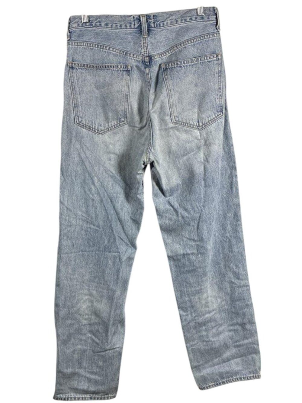 AGOLDE Criss Cross Upsized Jeans Light Wash Asymmetric Button Fly Size 27 - Picture 6 of 7